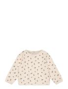 Mango Cotton-Blend Printed Sweatshirt Beige