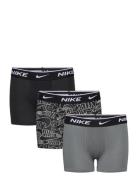 Nike Printed Everyday Cotton 3Pk Boxer Brief Grå