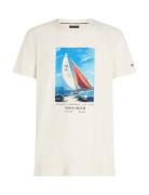 Tommy Hilfiger Hilfiger Color Photo Print Tee Kräm