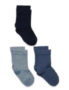 Lindex Sock 3 P Sb Solid Antislip Multi/patterned