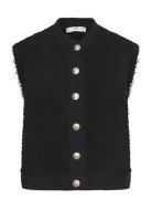 Mango Knitted Gilet With Buttons Svart