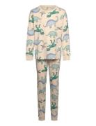 Lindex Pyjama Vehicle Dino Beige