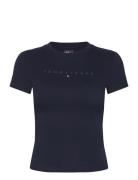 Tommy Jeans Tjw Slim Tonal Linear Tee Ext Marinblå