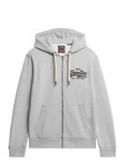 Superdry Vl Embroidered Ziphood Grå