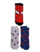 Lindex Sock 3 P Sb Spiderman Multi/patterned