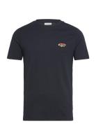 Lindbergh Embroidery Tee S/S Marinblå