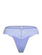 Lindex Brief Thong Reg Lacy Back Vale Blå