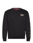 Alpha Industries Camo Sleeve Crewneck Svart