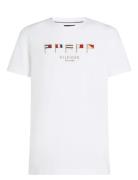 Tommy Hilfiger Hilfiger Multi Flags Tee Vit