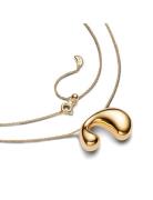 Maria Black Dolphin Necklace Gold Guld