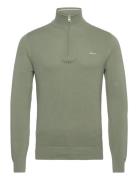 GANT Cotton Pique Halfzip Khaki Green