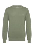 GANT Cotton Pique C-Neck Khaki Green