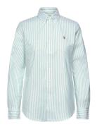 Polo Ralph Lauren Stretch Slim Fit Striped Oxford Shirt Grön