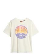 Superdry Neon Rainbow Over D Tee Vit