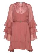 Dante6 Dante6-Solstice Boho Chiffon Short Dress Rosa