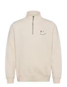 Clean Cut Copenhagen Patrick Half-Zip Sweatshirt Beige