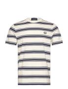 Fred Perry Fine Stripe T-Shirt Vit