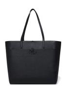 Lauren Ralph Lauren Pebbled Leather Large Cameryn Tote Bag Svart