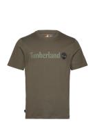 Timberland Linear Logo Short Sleeve Tee Khaki Green