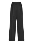 Mango Wideleg Wool-Blend Suit Trousers Svart