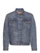 Levi's® The Trucker Jacket Dark Indigo - Worn In Blå