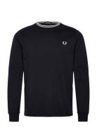 Fred Perry Ls Twin Tipped T-Shirt Marinblå