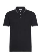 Lindbergh Polo Shirt With Contrast Piping Svart