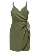 ONLY Onlalma Life Vis Isa Wrap Dress Solid Khaki Green