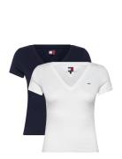 Tommy Jeans Tjw 2Pack V-Neck Tee Marinblå