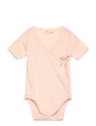 Copenhagen Colors Pointelle Heart Crossover Body Ss Rosa