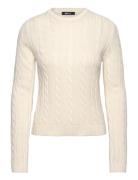 Gina Tricot Cable Knitted Sweater Kräm