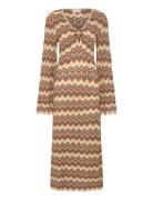 Malina Zinna Wide Sleeve Knitted Dress Brun