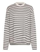 Weekday Striped Boxy Long Sleeve T-Shirt Vit