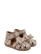 Pom Pom Starters? Bow Velcro Sandal Beige