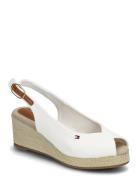 Tommy Hilfiger Flag Mid Wedge Espad Slingback Vit