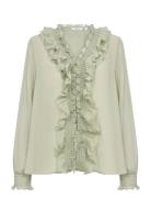 Cream Cremery Blouse Grön