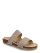 Bianco Biabetricia Twin Strap Sandal Suede Beige