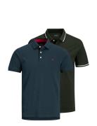 Jack & J S Jjepaulos Polo Ss 2Pk Mp Noos Marinblå