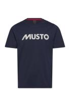 Musto M Musto Logo Ss Tee Marinblå